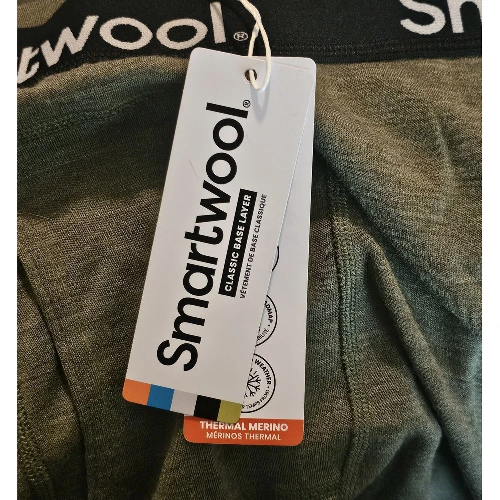 Men's SMARTWOOL Classic Thermal Merino Base Layer Bottoms‎ XL MOSS HEATHER